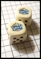 Dice : Dice - My Designs - Restaurant White Castle Pair - Sept 2012